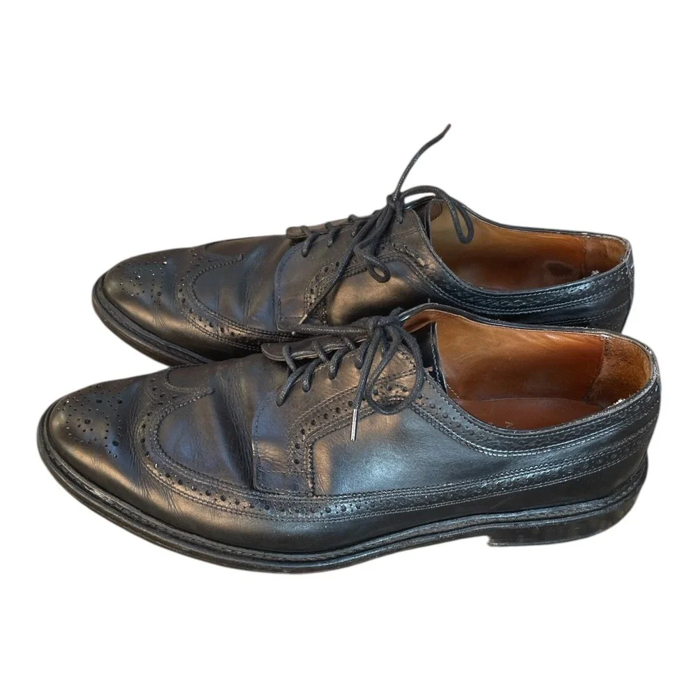 Allen Edmonds Dress Shoes Size‎ 12 D Black Oxford Wingtip McNeil Made in USA